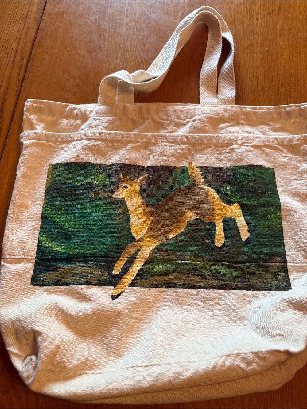 Hand painted 1 of a kind tote